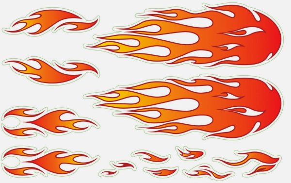 Наклейки на авто пламя