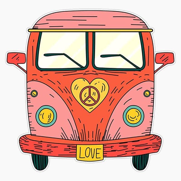 Фургон хиппи вектор