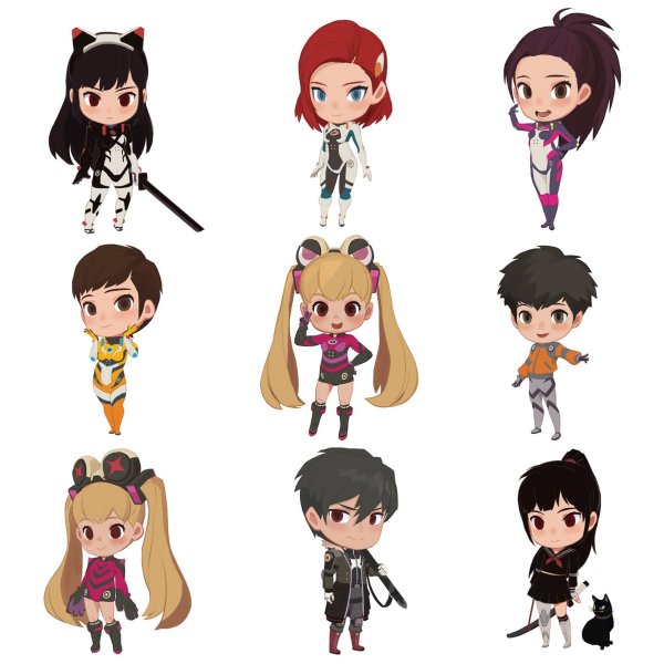 Векторные аниме персонажи