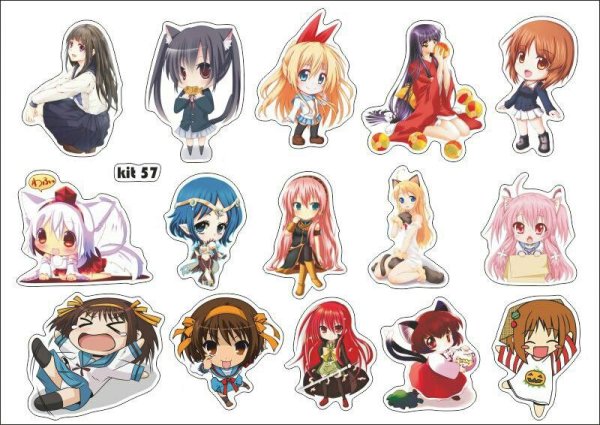 Наклейки в стиле аниме