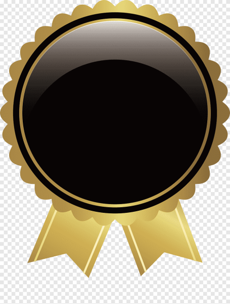 Золотая круглая этикетка