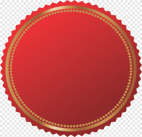 Красная плашка круглая