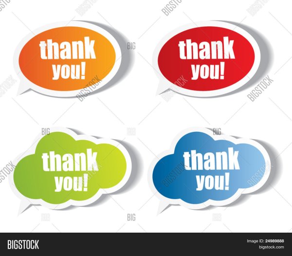 Sticker thank you vector