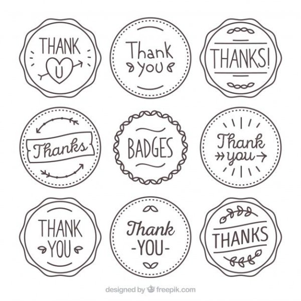 Надпись thank you в круге