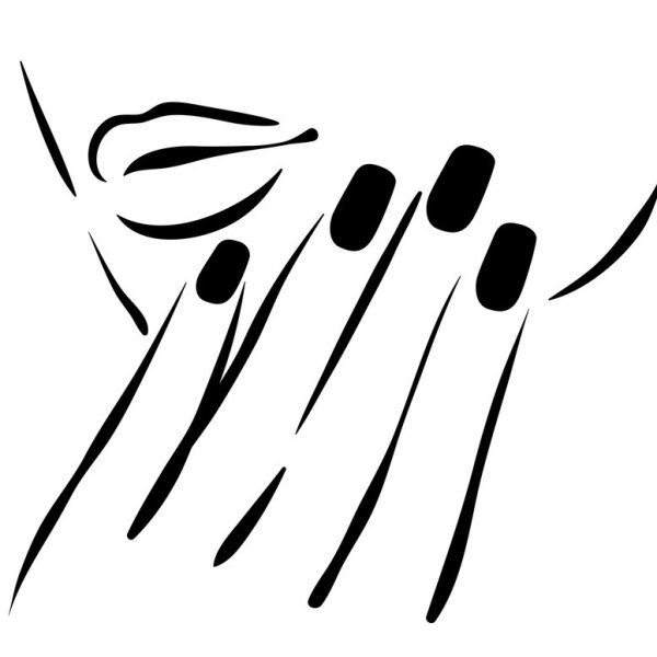 Силуэт руки с ногтями