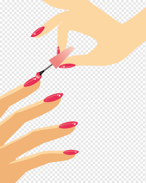 Ногти на прозрачном фоне