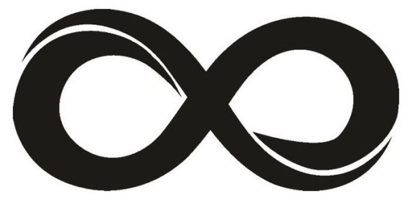 Бесконечность с надписью Love