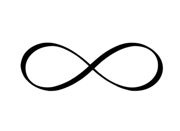 Бесконечность вектор чб