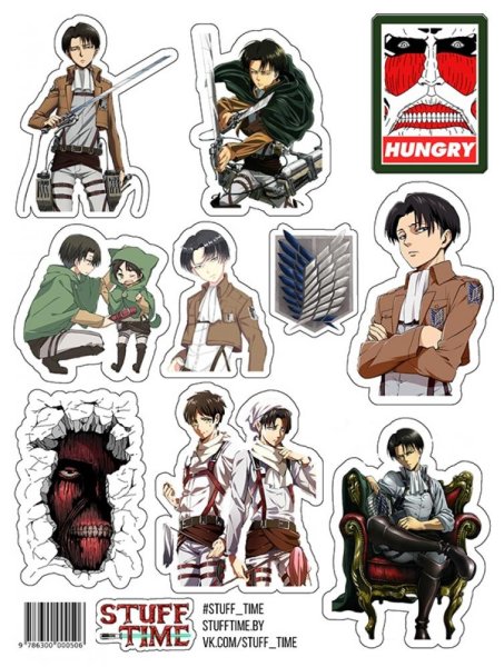 Аниме атака титанов Chibi