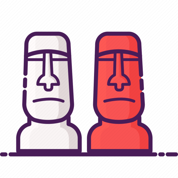 Остров Пасхи силуэт