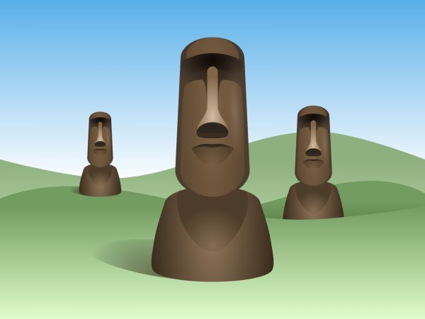 Моаи мультяшный