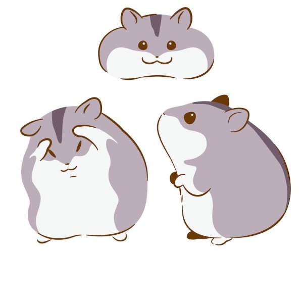 Стилизованное изображение хомяка
