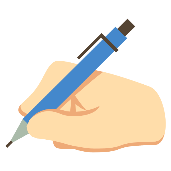 Рука с ручкой