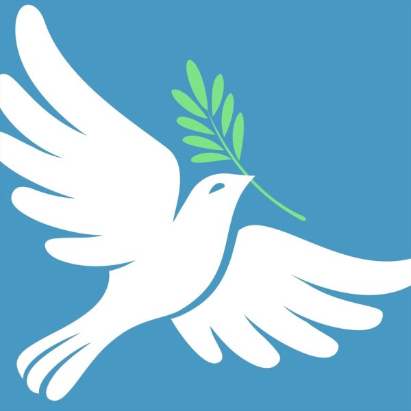 Голубь мира с веточкой