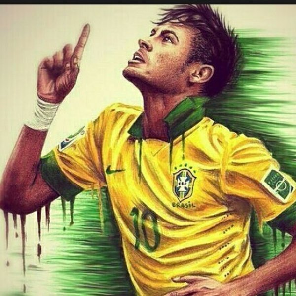 Neymar футболист нарисованный