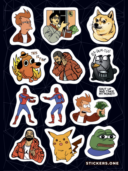 Стикеры с мемами