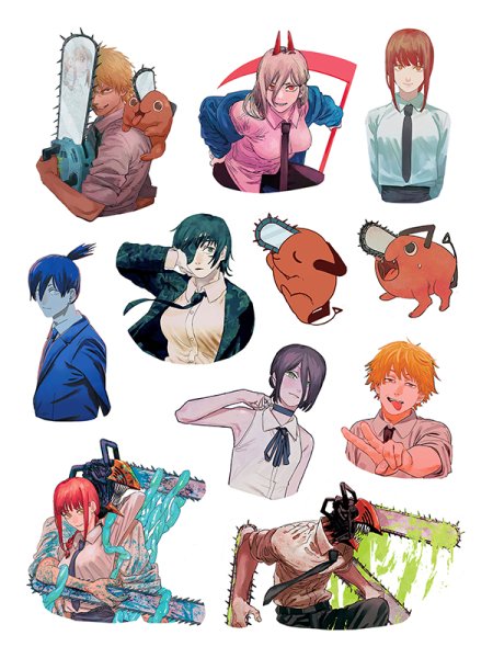 Человек бензопила Стикеры