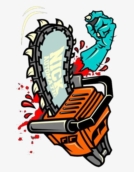 Бензопила мультяшная