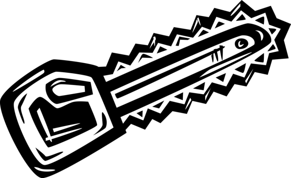 Человек бензопила логотип