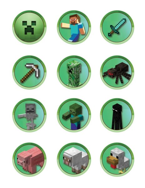 Картинки в стиле майнкрафт для печати
