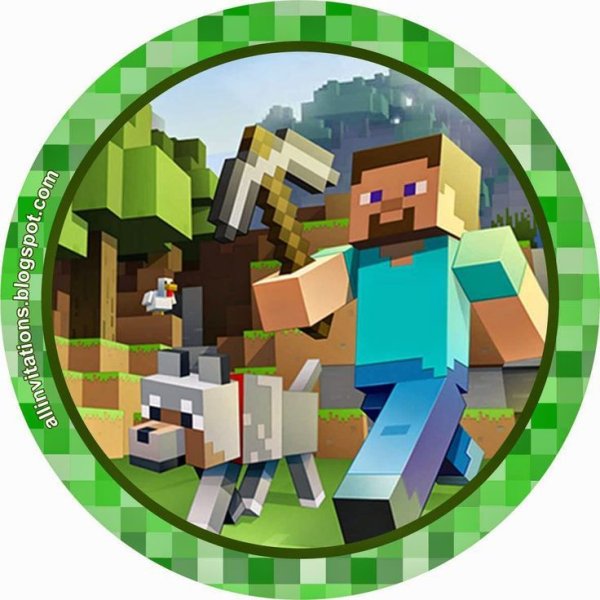 Майнкрафт печать круглая