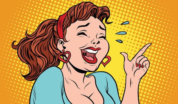 Смех карикатура