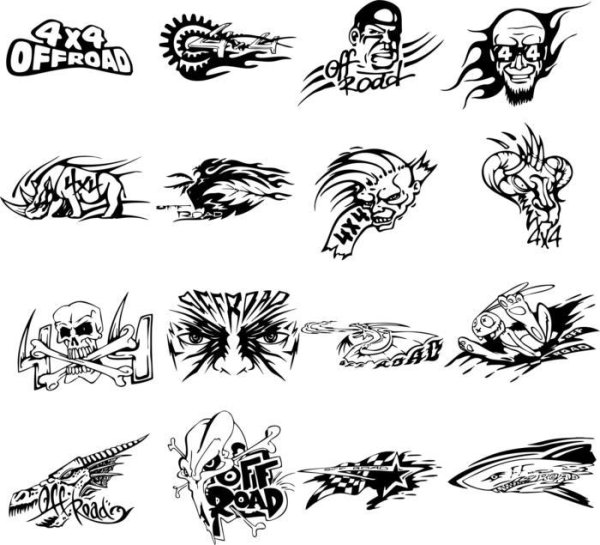 Внедорожники с наклейками