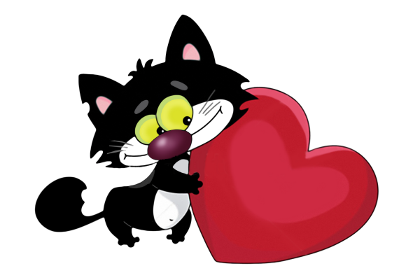 Котик с сердцем