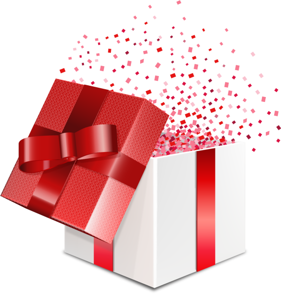 Открытая подарочная коробка