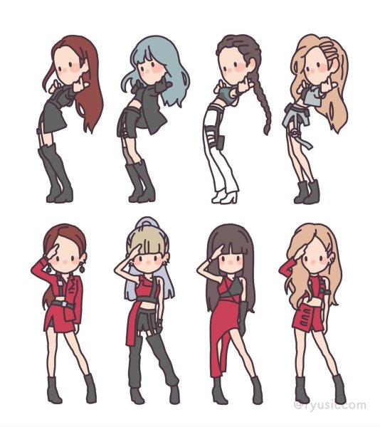 Блэк Пинк Чиби