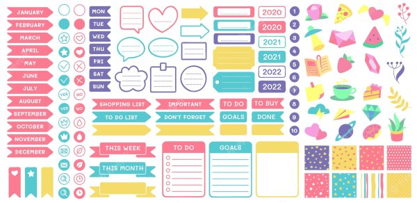 Иконки для планера Стикеры