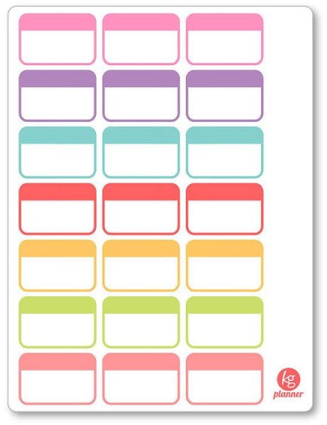 Стикеры для планера для печати