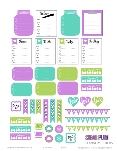 Стикеры для планера для печати