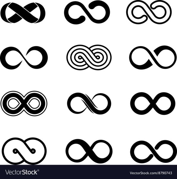 Бесконечность вектор чб