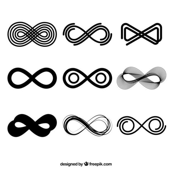 Тату бесконечность - векторные изображения
