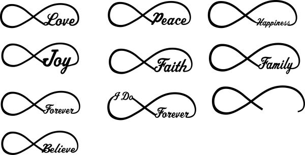 Эскизы тату сердце и бесконечность