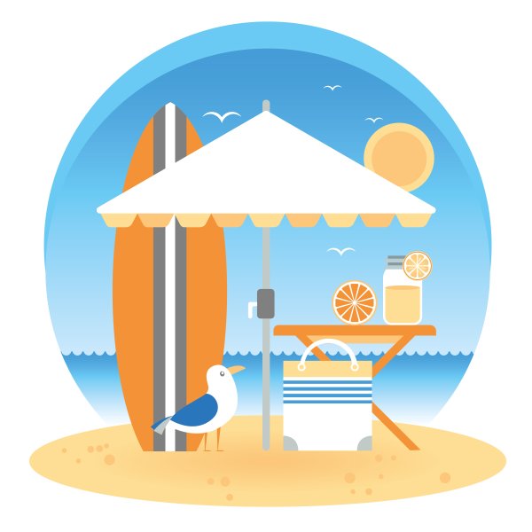 Место отдыха вектор