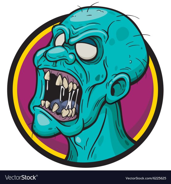 Мультяшная голова зомби