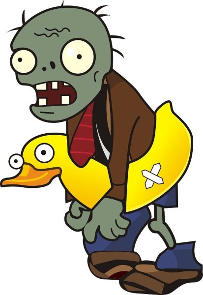 Мультяшная голова зомби