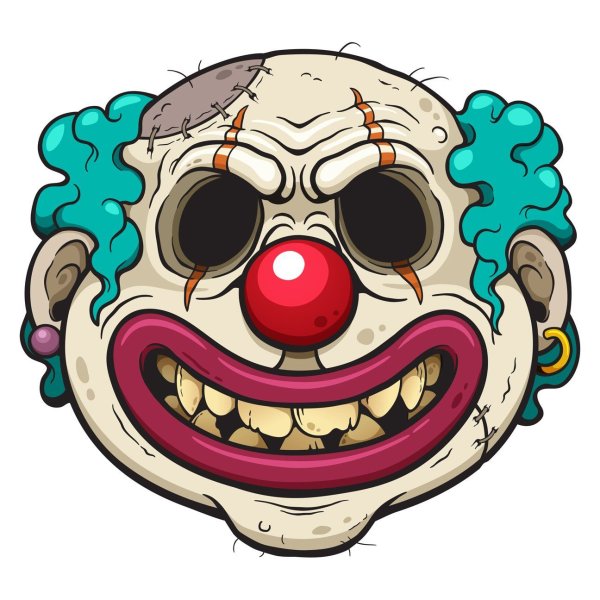 Мультяшная голова зомби
