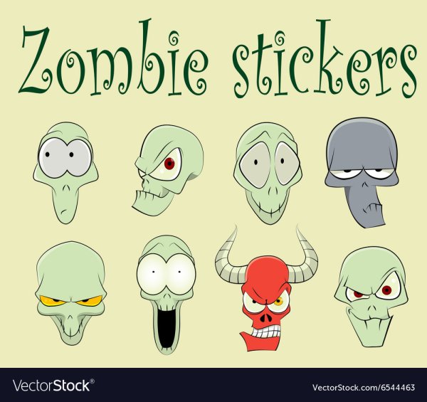 Зомби трафарет