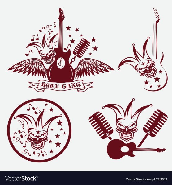 Рок тату вектор