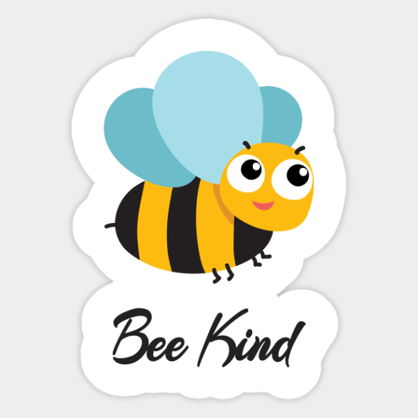 Жёлтая пчёлка на белом фоне