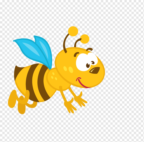 Пчела в мультяшном стиле