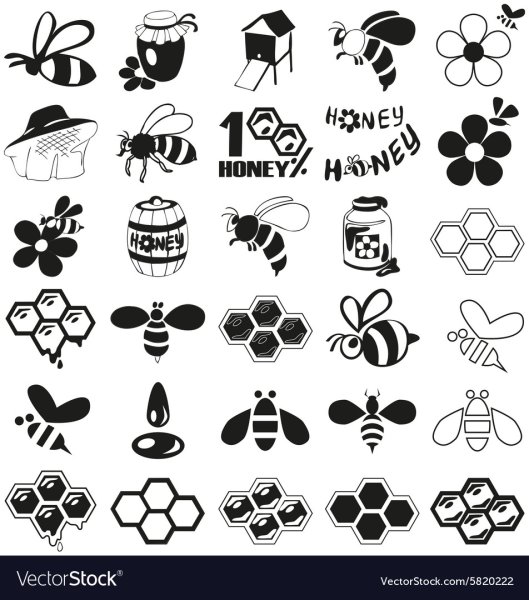 Пчела чб наклейка