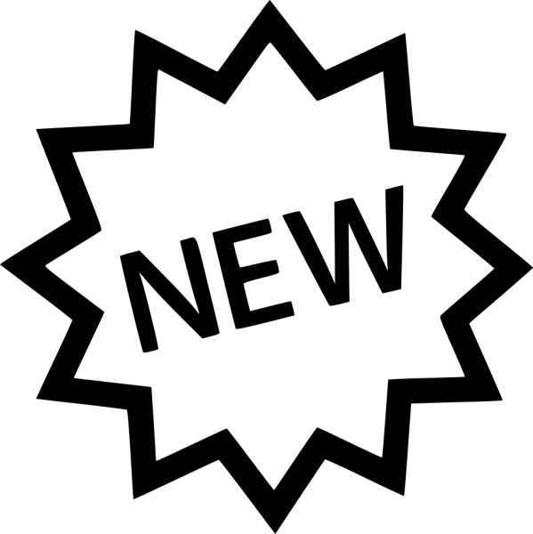 Новинка значок черно белый