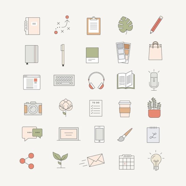 Иконки в минималистичном стиле