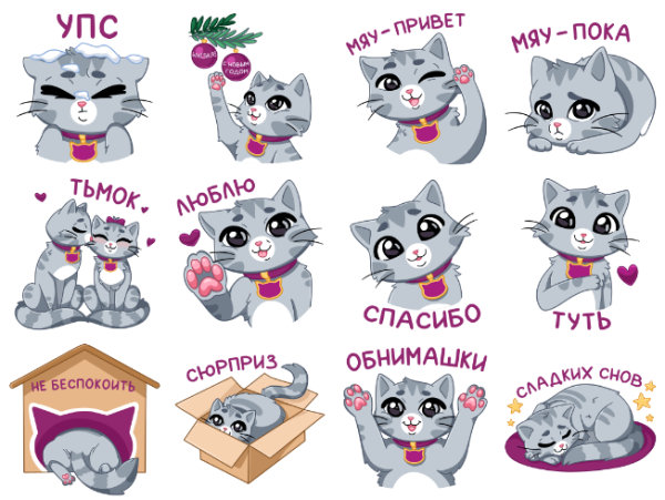 Стикеры Whiskas