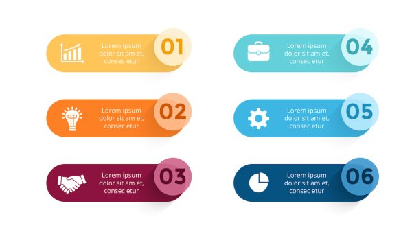 Инфографика Стикеры для презентаций
