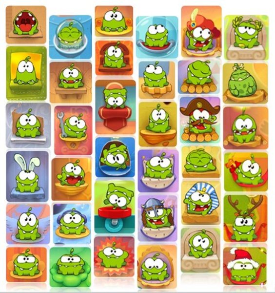 Стикеры зима с ам Нямом